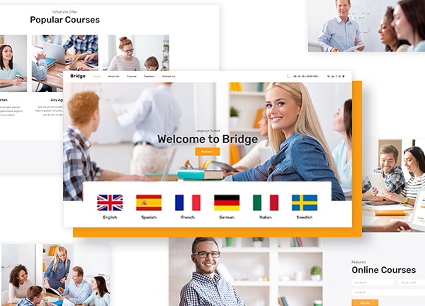 Language School Bridge Theme Demo