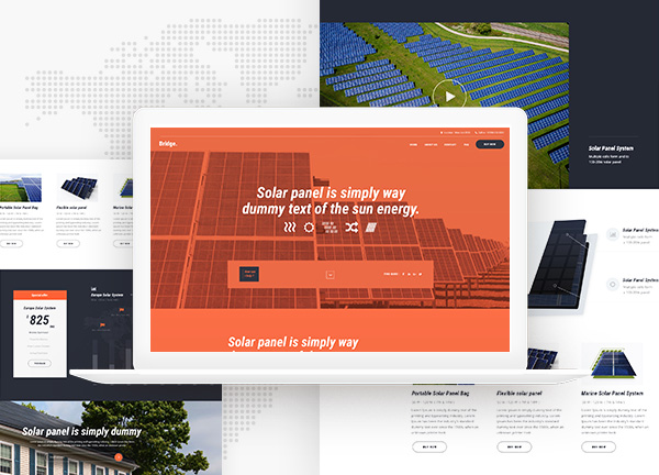 Solar Panels Bridge Theme Demo