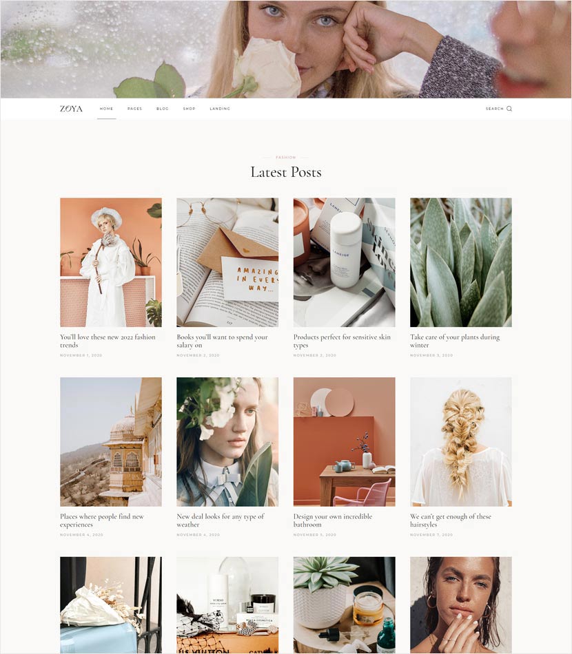 Zoya WordPress Theme